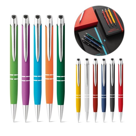Aluminium ball pen with clip MARIETA SOFT 81189 -115 Aluminium ball pen with clip MARIETA SOFT 81189 -115