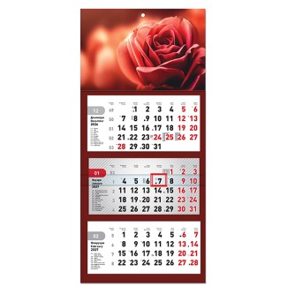 Work calendar SHINE LUX 2027 - 3 SECTIONS 0122LUX