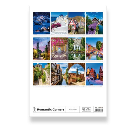 Multi-page calendar ROMANTIC CORNERS 2027 051331