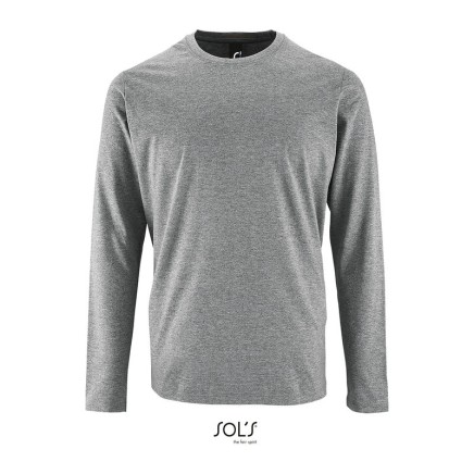 SO02074 SOL'S IMPERIAL LSL MEN - LONG-SLEEVE T-SHIR Grey Melange