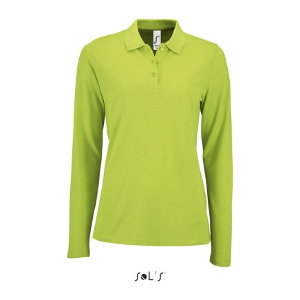 SO02083 SOL'S PERFECT LSL WOMEN - LONG-SLEEVE PIQUÉ POLO S Apple green