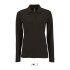 SO02083 SOL'S PERFECT LSL WOMEN - LONG-SLEEVE PIQUÉ POLO S Black