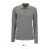 SO02083 SOL'S PERFECT LSL WOMEN - LONG-SLEEVE PIQUÉ POLO S Grey melange