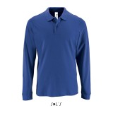 SO02087 SOL'S PERFECT LSL MEN - LONG-SLEEVE PIQUÉ POLO SHI Royal blue