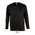SO11420 SOL'S MONARCH - MEN'S ROUND COLLAR LONG SLEEVE T-S Black