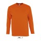 SO11420 SOL'S MONARCH - MEN'S ROUND COLLAR LONG SLEEVE T-S Orange