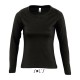 SO11425 SOL'S MAJESTIC - WOMEN'S ROUND COLLAR LONG SLEEVE Black