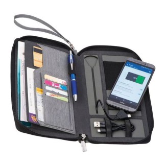 Travel folder with 4000 mAh power bank Almeria - 0122 Travel folder with 4000 mAh power bank Almeria - 0122