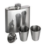 Metal hip flask set with 2 cups Sandviken - 0168