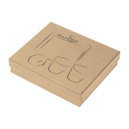 Metal hip flask set with 2 cups Sandviken - 0168