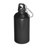 Metal drinking bottle with carabiner Kielce - 019503