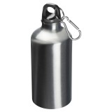 Metal drinking bottle with carabiner Kielce - 019507