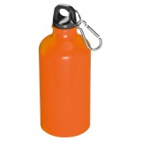 Metal drinking bottle with carabiner Kielce - 019510