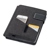 A5 folder with 4000 mAh built-in power bank Leno - 0486