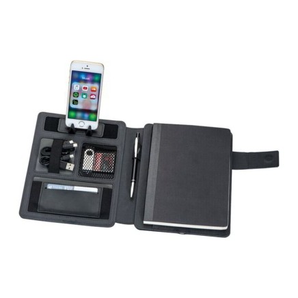 A5 folder with 4000 mAh built-in power bank Leno - 0486