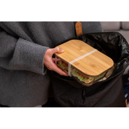 Glass lunchbox with bamboo lid - 1834