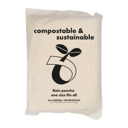 Compostable rain poncho Fleurus - 1882 Compostable rain poncho Fleurus - 1882