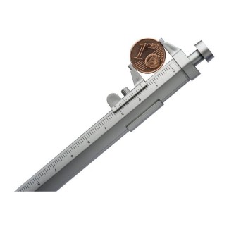 Plastic ballpen with sliding calliper Prescot - 1972 Plastic ballpen with sliding calliper Prescot - 1972