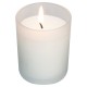 Candle in frosted glass with bamboo lid Metz - 3165