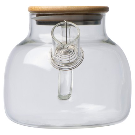 Glass jug with bamboo lid Frankfurt - 3185 Glass jug with bamboo lid Frankfurt - 3185