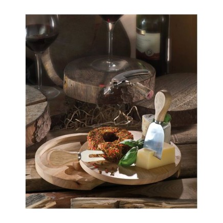 Cheese set with cutting board Pescia - 3283 Cheese set with cutting board Pescia - 3283