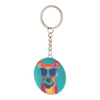 KeyBadge RPET Mini pin button keyring (AP716722)