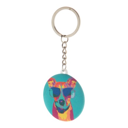 KeyBadge RPET Mini pin button keyring (AP716722)