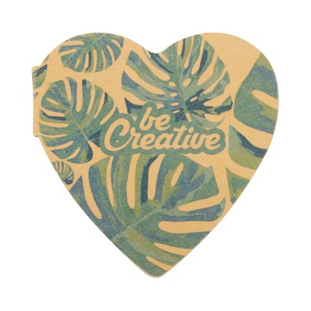 CreaStick Heart Eco custom sticky notepad (AP716764)