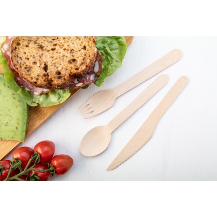 Woolly wooden cutlery, knife - AP800439-B