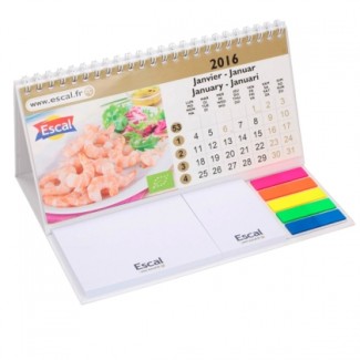 Hard cover calendar with sticky notes SNW-69H