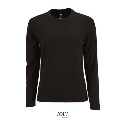 SO02075 SOL'S IMPERIAL LSL WOMEN - LONG-SLEEVE T-SHIRT Black