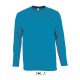 SO11420 SOL'S MONARCH - MEN'S ROUND COLLAR LONG SLEEVE T-S Aqua
